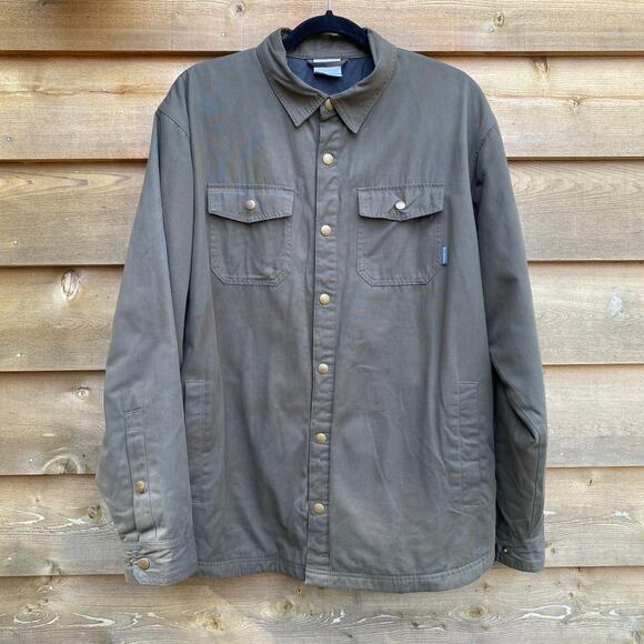 Columbia army green insulated shirt jacket - Picture 1 of 6